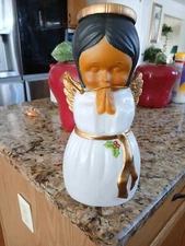 Holiday Time African American Praying Angel Blow Mold 11” Table Top Light Up 