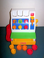 VINTAGE 1994 FISHER PRICE CASH REGISTER  72044 COMPLETE W/ALL 6 COINS