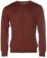 Kitaro Herren Strick Rundhals-Pullover Rost M X5174