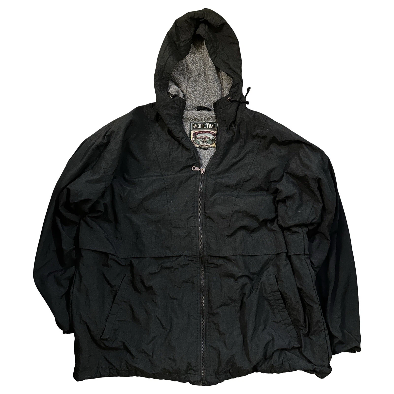 Men's Pacific Trail Lined Zip Up Winter Jacket Hoodie Green Large