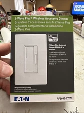 Eaton Z-Wave Plus White Universal Wireless Accessory Dimmer RF9642-ZDW New