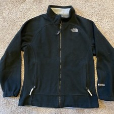NORTHFACE YOUTH JUNIOR WINDWALL FLEECE JACKET BLACK Lined SIZE L Large 14/16
