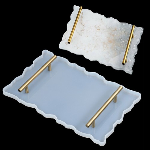 Large Safe Silicone Tray Artist Mold Irregular Coaster Resin HOT DIY Tray Mould - Picture 12 of 15