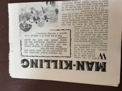 b1p ephemera 1959 short story man killing elephant john taylor
