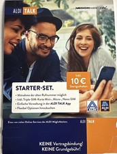 Aldi Talk Starter Paket Set inkl. 10 €. Guthaben MEDION mobile OVP und NEU.