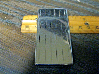 SCRIPTO Butane Cigarette Lighter cut / etched lines on sides