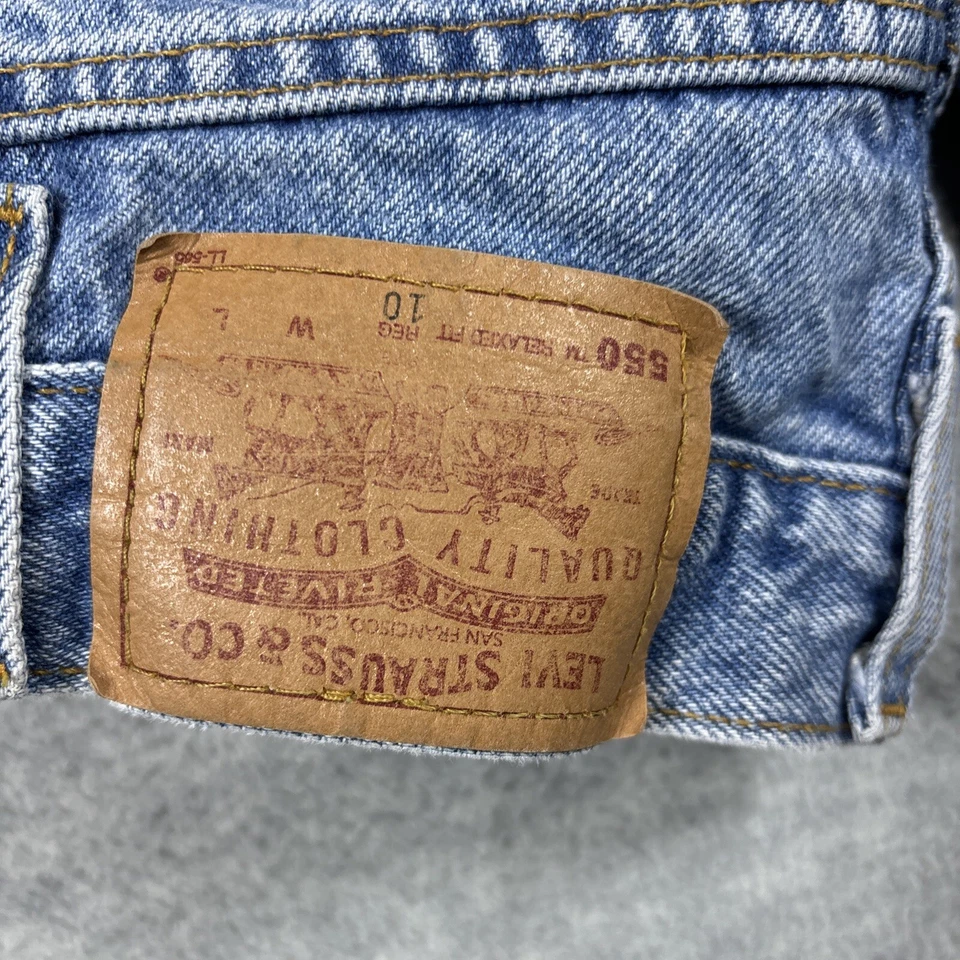 Pantalones de mezclilla vintage Levis Jeans niños talla 10 550 calce relajado rojo lengüeta años 90 Foto 3 de 4