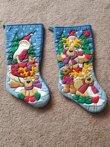 Vintage Inspired Quilted Christmas Tree Stockings (2) - 第 1/4 張圖片