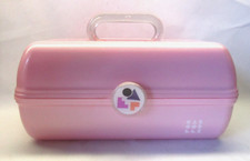 Vintage Caboodles ON THE GO Makeup Organizer Case Pink Glitter