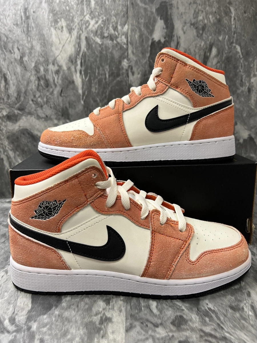 Jordan, Shoes, Orange Black And White Air Jordan Mid Gs