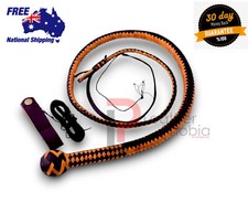 Genuine 04 Feet 8 Plaits kangaroo Hide Leather Bull Whip Handmade snake whip