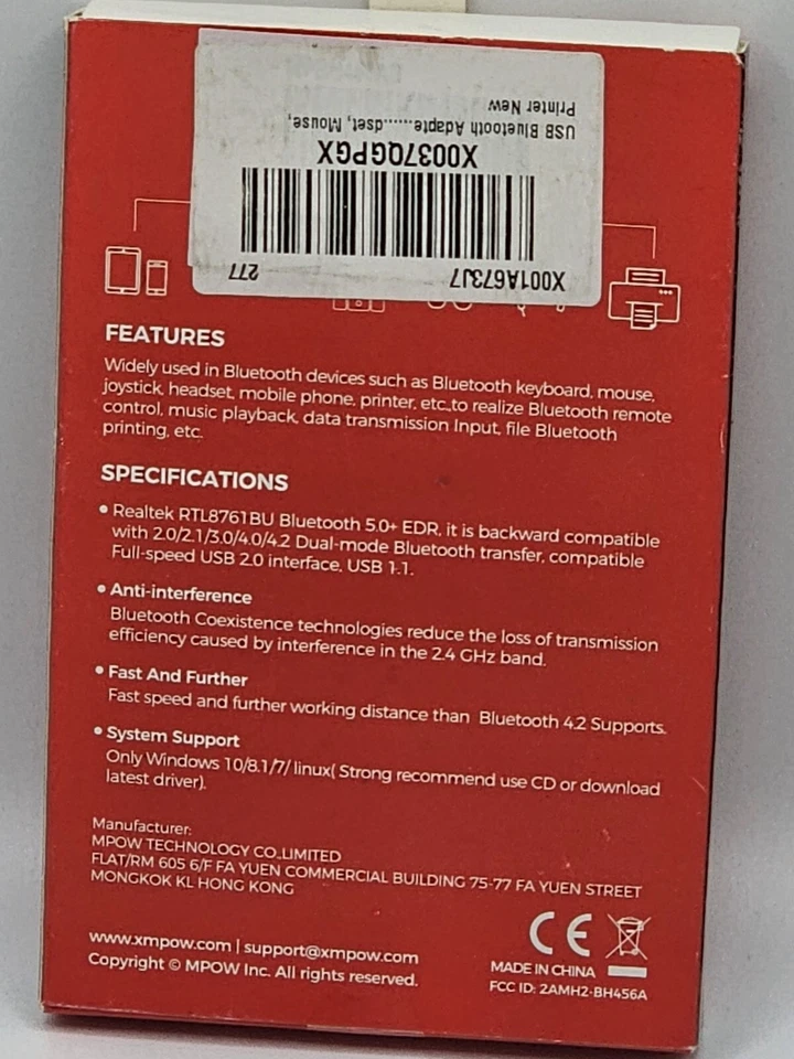 Dongle USB Inalámbrico MPOW Bluetooth 5.0 Modelo BH456A Foto 3 de 3
