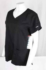 Grey's Anatomy Active Women's Scrub Top 4 Pocket V Neck XXS Black 41423