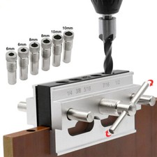 Imperial/Metric Self Centering Dowel Jig Wood Dowel Clamp Drill Guide Tool