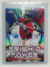 Jose Ramirez 2021 Topps Chrome Baseball - Prismic Power - Cleveland Guardians