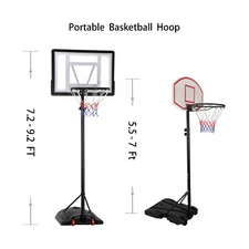Portable Basketball Hoop Adjustable Height Kids Sports with Backboard Outdoor