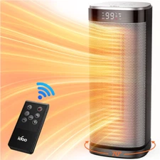 1500W Portable Electric Ceramic Space Heaters with Adjustable Thermostat for Off