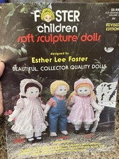 Foster Children Soft Sculpture Dolls 22" w UNCUT PATTERNS 1982 UNMARKED PB