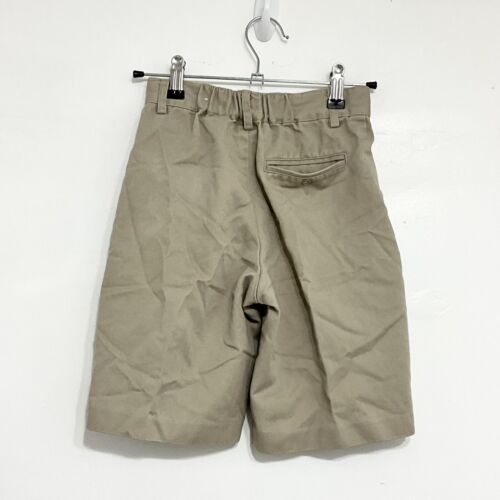 AUSTIN CLOTHING Boys Uniform Shorts Khaki Elastic Waistband Pockets Size 8S - Picture 2 of 6