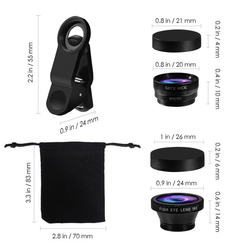 Telefon Objektiv Aufsteckbares Fisheye-Objektiv Mobiles Kameraobjektiv - Zdjęcie 11 z 12