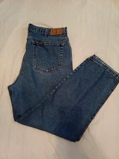 Vintage HIS Jeans Mens 38x30 Inseam Made USA 90s Denim Blue Jeans H.I.S