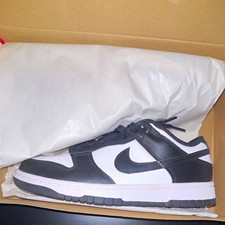 Nike Dunk Low Black/White Low Top Lace-Up Lea...