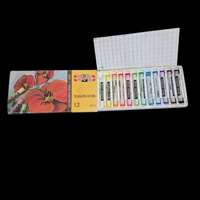 Vtg Koh I Noor Hardtmuth Art Pastels Artist 12 Count Toison D'or Czech 8512