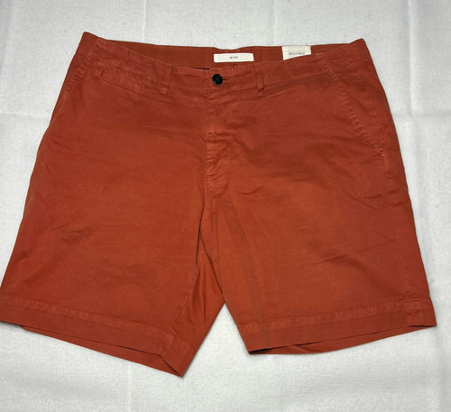 Billy Reid Shorts Men’s 36 Measure 37 Red Rust Wynn Flat Front Chino Cotton