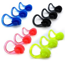 Zooshine 12 PCS Waterproof Swimming Nose Clip Silica Blue Yellow Rose Black