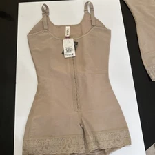 Fajitex Shapewear Faja Short Extra Corta Espalda Alta Broche Centro Sz XL Nude