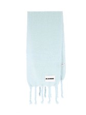 Jil Sander Mohair and Wool Scarf in Light Blue
