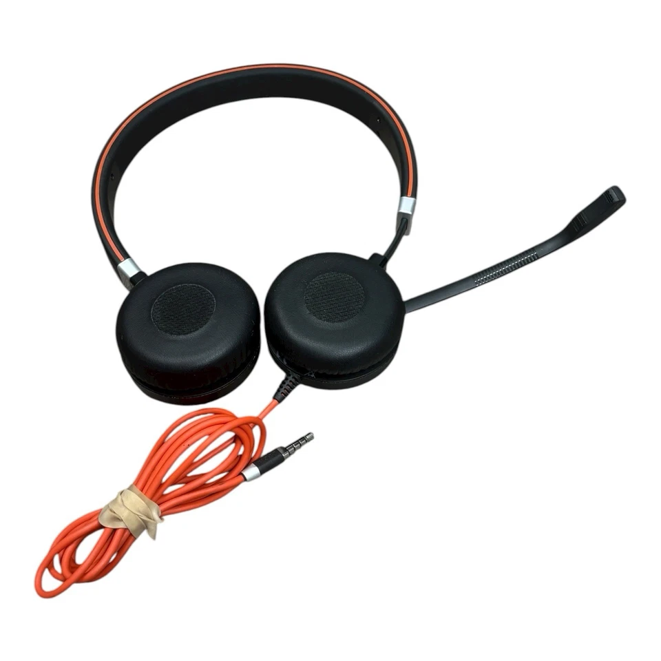 Jabra Evolve 40 Wired Stereo USB Headset HSC017 W/  2 Controller ENC010 Works - Image 3 of 4