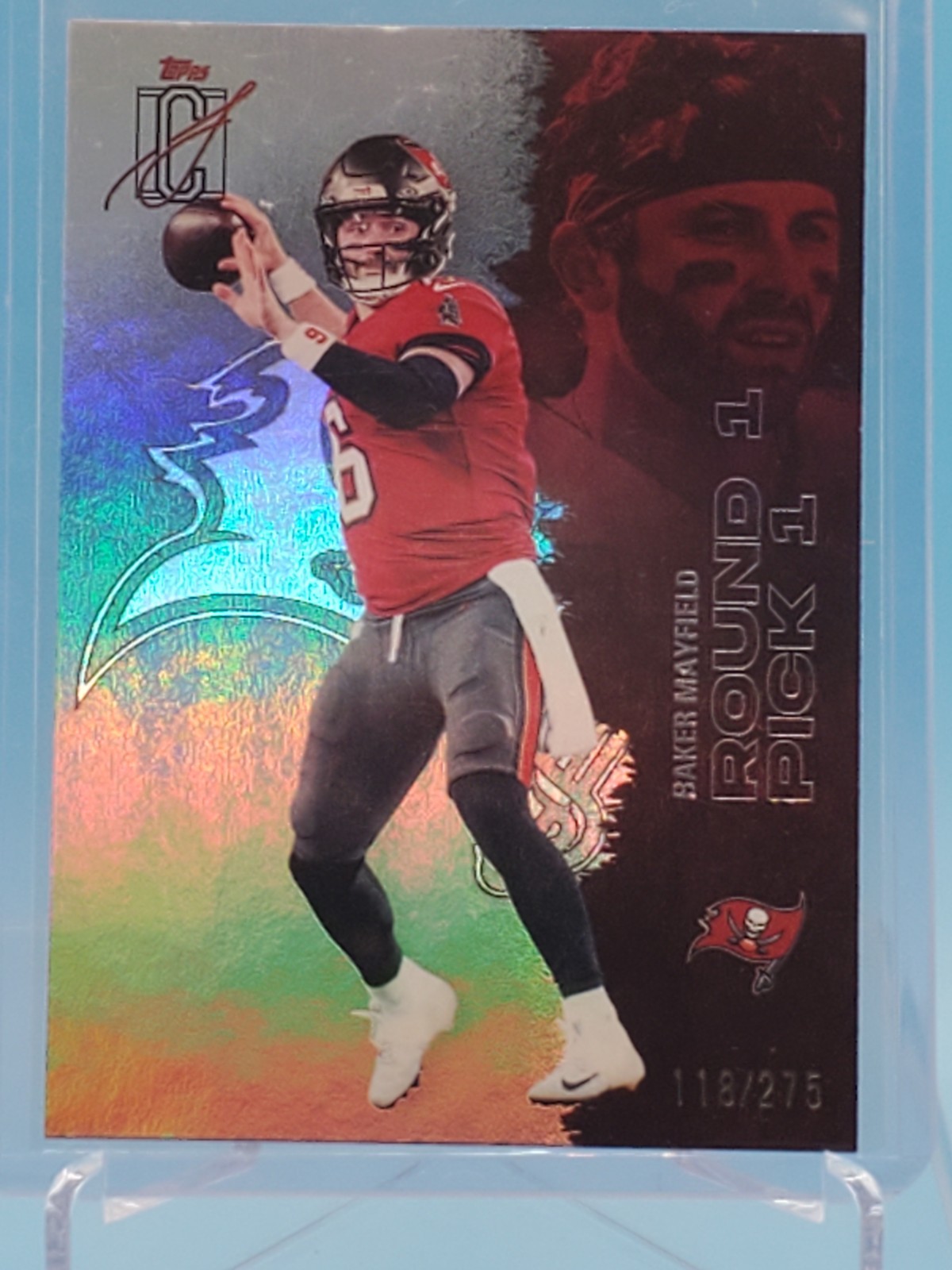 Topps Sig Class 2025 Baker Mayfield Rookie Roundup Rainbow Refractor #50 /275