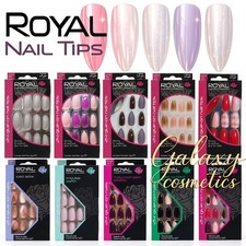 Royal Full Coverage False Nail Tips with Glue Set of 24 Strong Artificial Nails