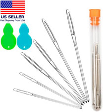 Large-Eye Blunt Needles, 6 Piece Pro Quality Stainless Steel Yarn Knitting Needl