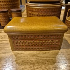 Hornsea Pottery Saffron Butter Dish. Vintage 1970s
