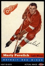 1954 Topps #34 Marty Pavelich Red Wings 5 - EX