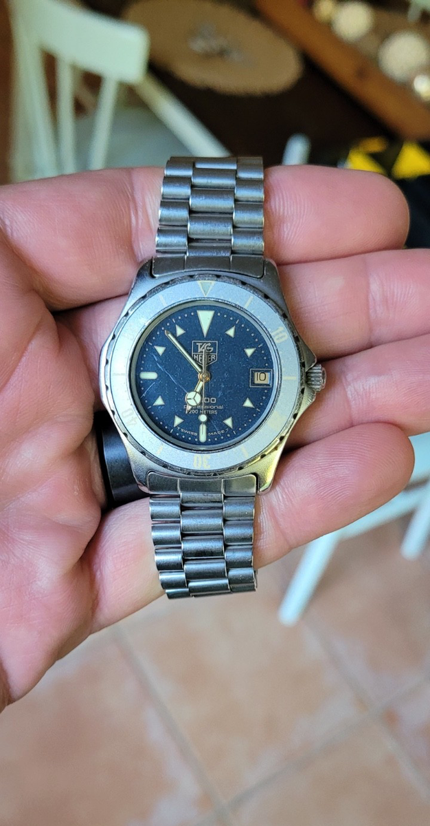 TAG Heuer クォーツ 腕時計 ネイビー Tag Heuer 972.606 Mens 2000 Series Professional Watch Blue