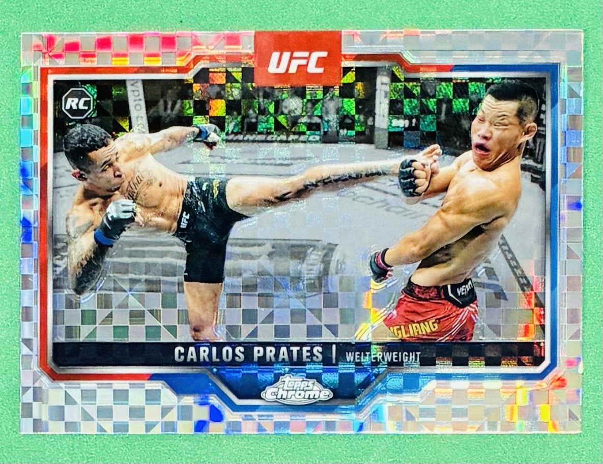2025 Topps Chrome UFC #40 Carlos Prates X-Fractor Rookie Card Rc Future Champ