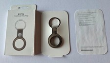 Unused OEM Taupe Apple AirTag FineWoven Key Ring in Retail Packaging