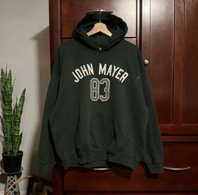 RARE Vintage 2005 John Mayer Heavier Things Tour 83 Pine Green Band Hoodie XL