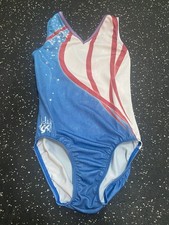 GK Leotard girls alley child large pat patriotic American flag CL