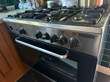 Baumatic 90cm Freestanding Gas Cooker 5 Burner Hob Stainless Steel Gas Oven