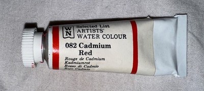 VINTAGE WINSOR & NEWTON CADMIUM RED WATERCOLOR PAINT 14 ML TUBE SOFT SERIES 4