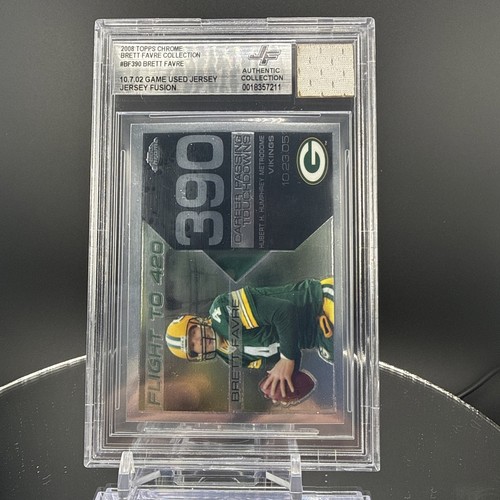 2008 Topps Chrome Brett Favre #BF390 Jersey Fusion Game Used Patch Packers BGS
