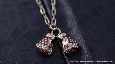 TEKKEN 8 X RockLove   Kazuya Mishima Gloves Necklace New