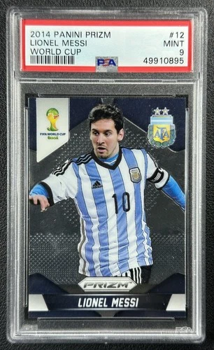 LIONEL MESSI PSA 9 2014 PANINI PRIZM FIFA WORLD CUP BRAZIL #12 ARGENTINA 0895