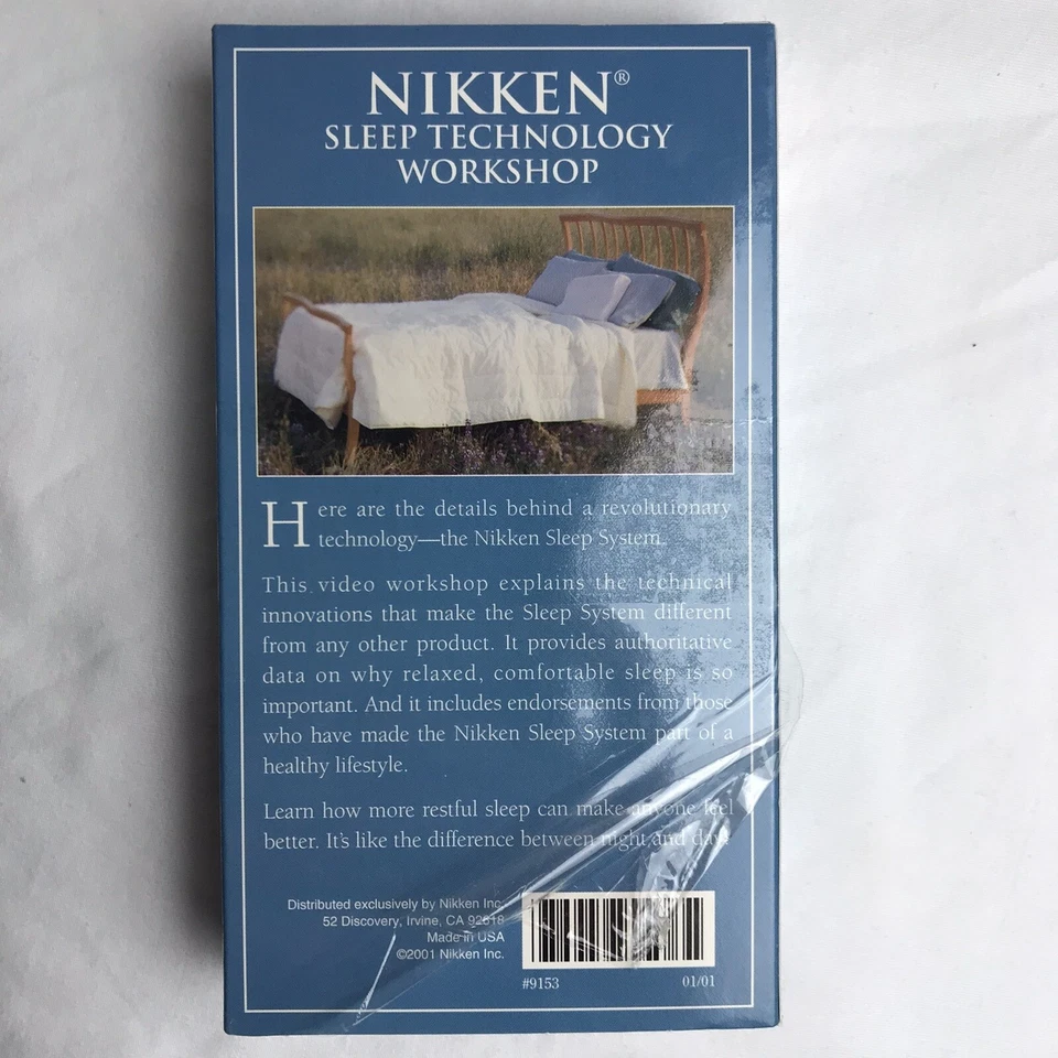 Nikken Sleep Technology Workshop VHS Tape Blue Health Wellness Education - Image 2 of 2