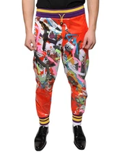 Dolce & Gabbana Multicolor Printed Jogger SweatMen's Men's Pants Authentic