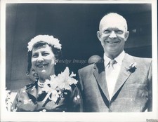 1957 Augusta Georgia President Eisenhower Mamie Easter Vintage Photo 7x9